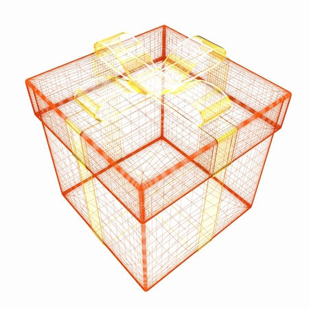 colorful gift box concept. 3d illustrationの写真素材