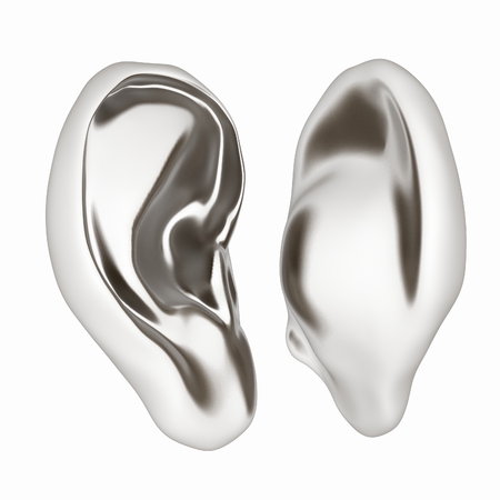 Ear model. 3d illustrationの写真素材