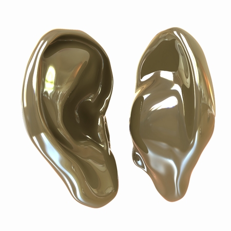 Ear model. 3d illustrationの写真素材