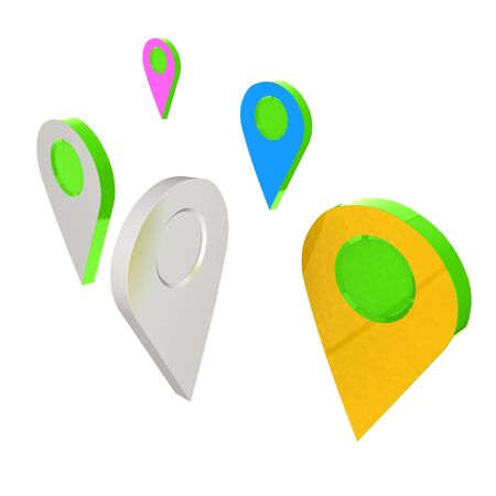 Realistic 3d pointer of map. 3d illustrationの写真素材