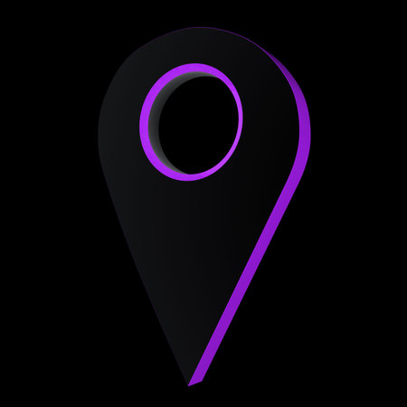 Realistic 3d pointer of map. 3d illustration