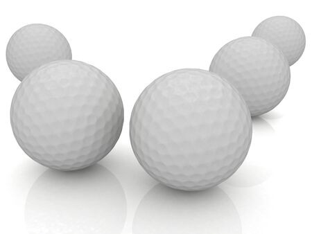 Golf ball. 3D renderingの写真素材
