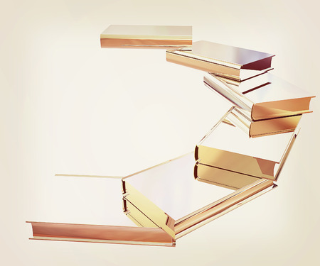 Chrome books icon. 3d illustration. Vintage styleの写真素材