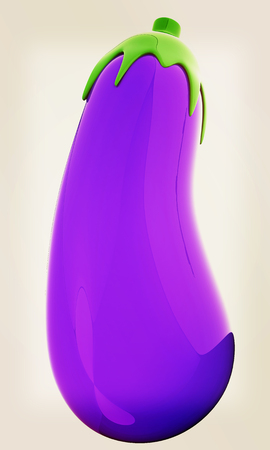 Eggplant icon. 3d illustration.の写真素材