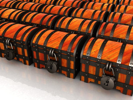 Chests. 3d illustration