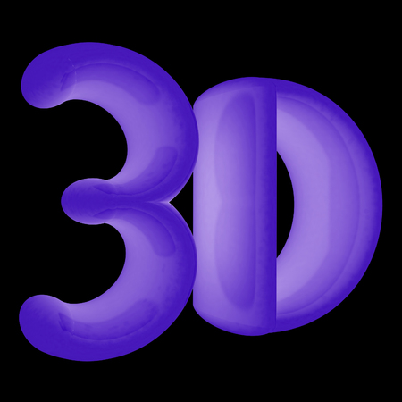 3D word. 3D illustration. On a black background.の写真素材