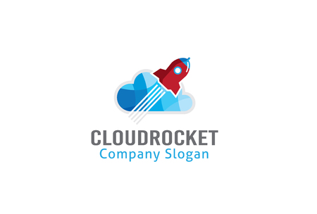 Cloud Rocket Design Illustrationのイラスト素材