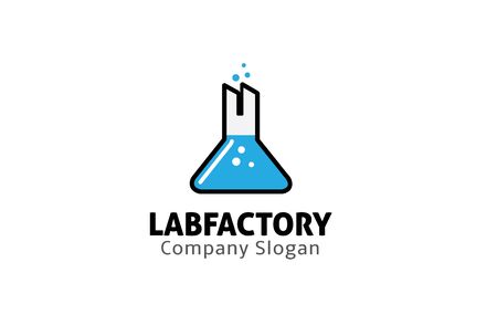 Lab Factory Design Illustrationのイラスト素材
