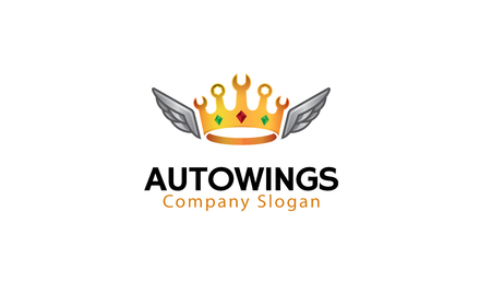 Auto Wing Logo Design Illustrationのイラスト素材