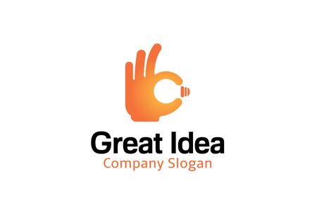 Great Idea Logo Design Illustrationのイラスト素材