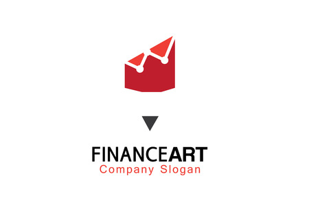 Finance Art Logo Design Illustrationのイラスト素材