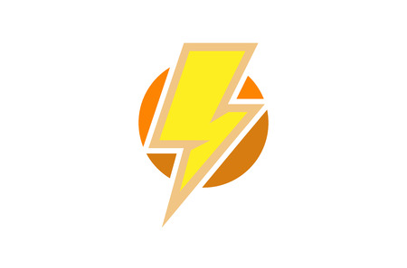 Creative Flash Circle Logo Design Illustrationのイラスト素材