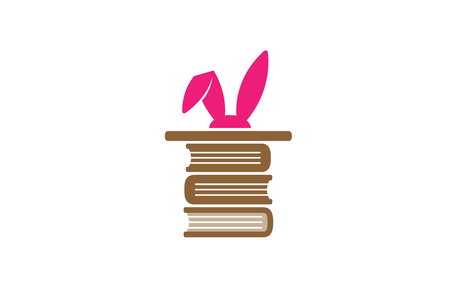 Creative Magic Library Logo Design Illustrationのイラスト素材