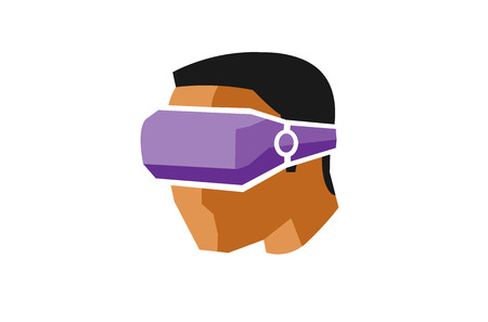 Creative Helmet Head Logo Vector illustration.のイラスト素材