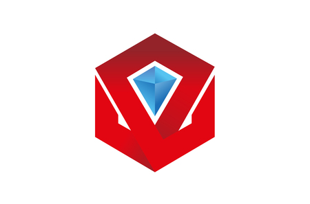 Colorful Gemstone Diamond icon Design Illustrationのイラスト素材