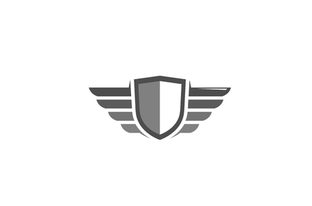 Creative Shield Wings Logo Vector Design Illustrationのイラスト素材