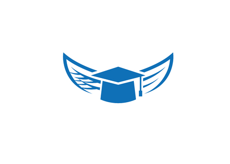 Creative Wings Hat Logo Vectorのイラスト素材