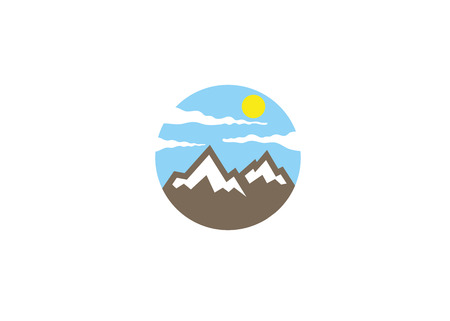 Creative Circle Mountain Logoのイラスト素材