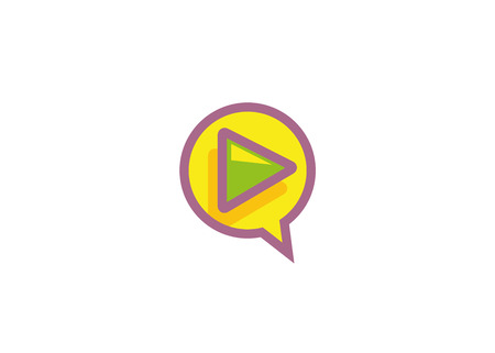 Creative Circle Play Symbol Logoのイラスト素材
