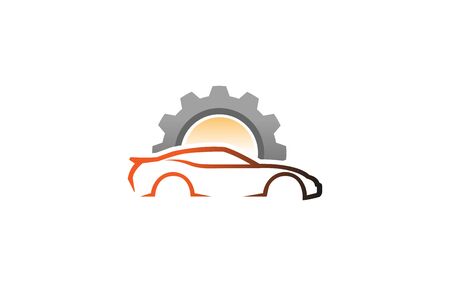 Creative Auto Repair Car Logo Design Illustrationのイラスト素材