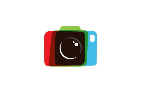 Creative Colorful Abstract Camera Design Symbol Vector Illustrationのイラスト素材