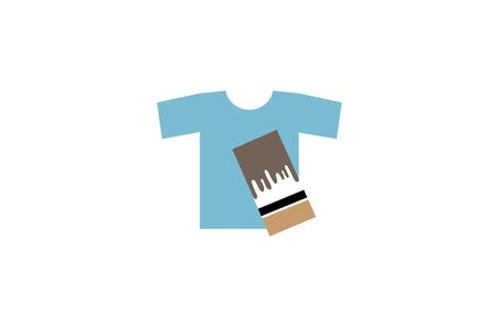Creative T-shirt Silkscreen Symbol Vector illustrationのイラスト素材