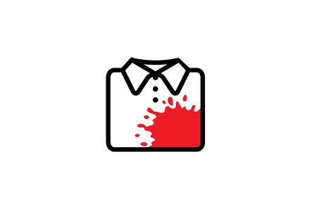 Creative Tshrit in Red Splashes Logo Design Symbol Vector Illustrationのイラスト素材