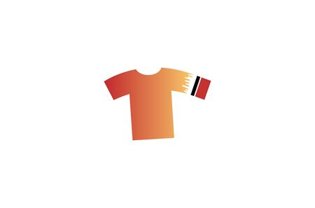 Creative T-shirt Silkscreen Logo Symbol Vector illustrationのイラスト素材