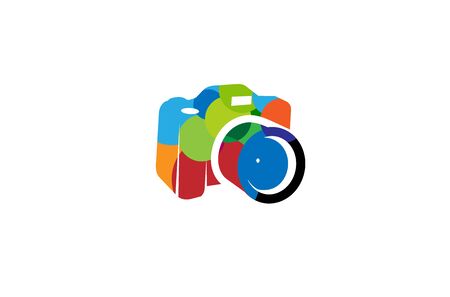 Creative Colorful Abstract Camera Logo Design Symbol Vector Illustrationのイラスト素材