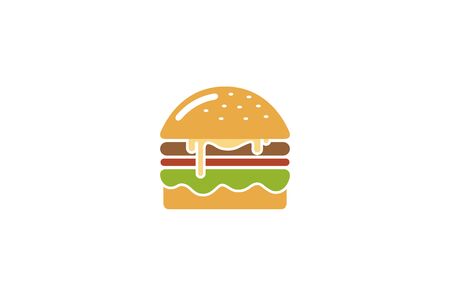 Creative Burger  Design Symbol Vector Illustrationのイラスト素材
