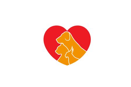 Creative Pet Love  Design Vector Symbol Illustrationのイラスト素材