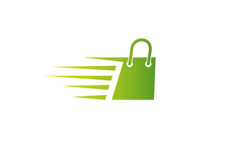 Creative Abstract Fast Bag Shop  Design Vector Symbol Illustrationのイラスト素材