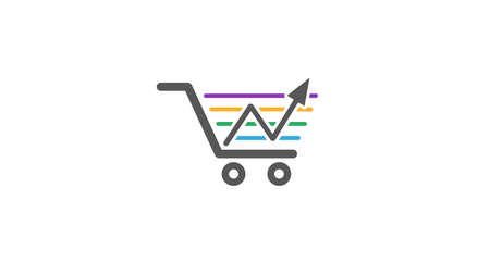 Creative Cart Arrow Finance Logo Vector Symbolのイラスト素材