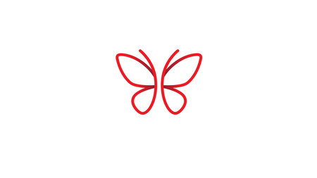 Abstract Pinky Butterfly Logo Symbol Vector Designのイラスト素材