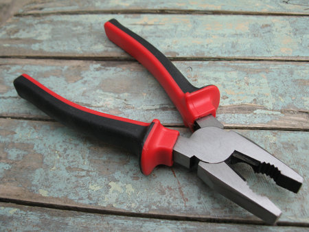 red and black clampの写真素材