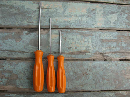 3 orange screwdriverの写真素材