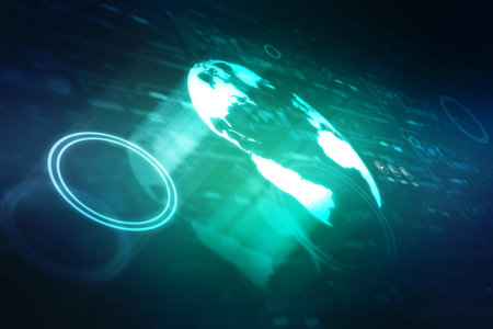 Best Internet Concept of global business, Digital Abstract technology background.の写真素材