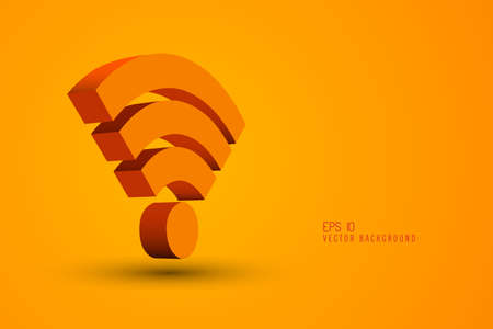 WiFi icon isolated on a technology vector illustration.のイラスト素材
