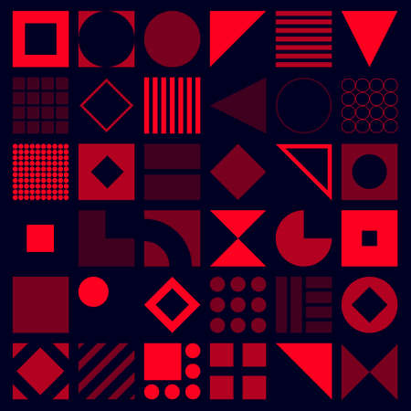 Simple geometric shapes modern template designs. Vector illustration.のイラスト素材