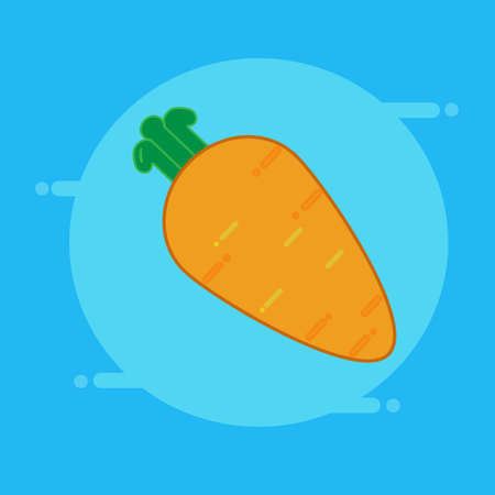 carrot ilustrasion vector for themed vegetablesのイラスト素材