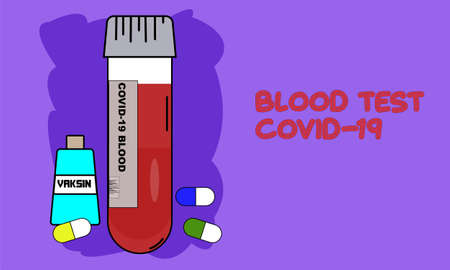 blood test for medical research to prevention virusのイラスト素材