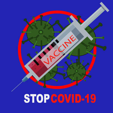 vaccinetation for prevention virus and stop virus vector ilustrasion designのイラスト素材