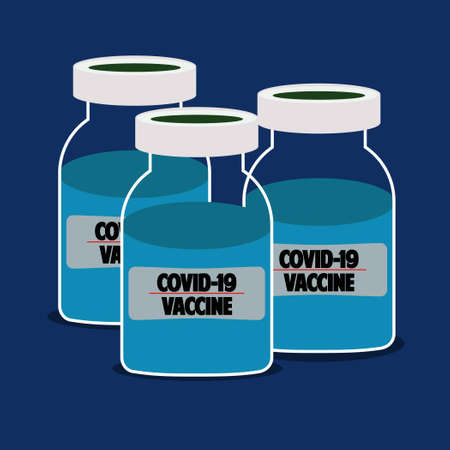 a bottle of vaccinetation for prevention and emplyoment virus vector ilustrasion designのイラスト素材