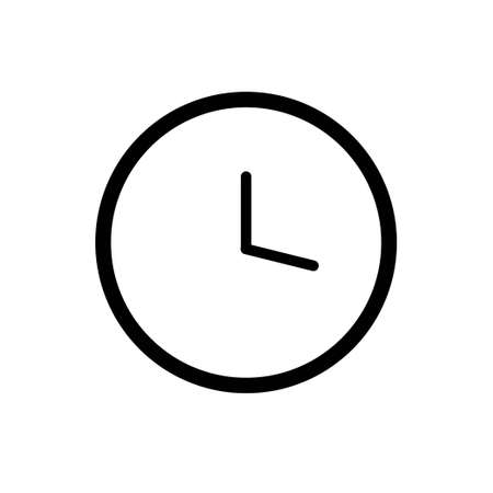 clock icone in trendy flat design vector. clock icon  page symbol for your website. clock icone . App icon. UI icon.のイラスト素材