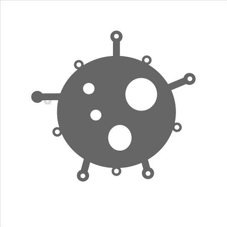 virus icon design. microbe icon.bacterium icon. coronavirus  icon.bacteria cell  designのイラスト素材