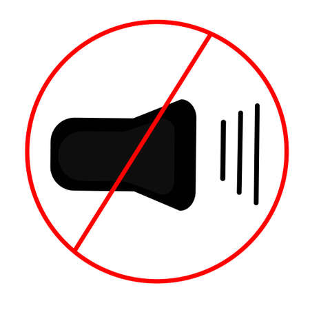 sign no sound speaker. no sound. speaker sign icon.のイラスト素材