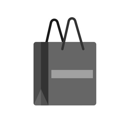 paper bag icon design graphic. go green paper bag for shopping in design vector. icon paper bag shopping mall.のイラスト素材