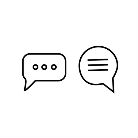 speech buble flat icon design. convertation buble icon design.message buble iconのイラスト素材