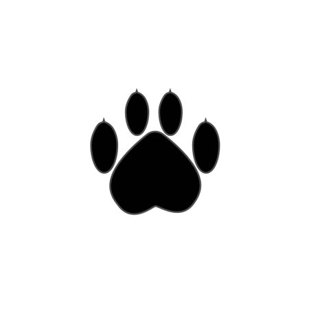 paw animal icon flat design. animal footprints icon design.のイラスト素材