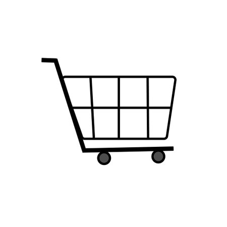 cart flat icon design. cart modern market icon design. trolley icon design.のイラスト素材